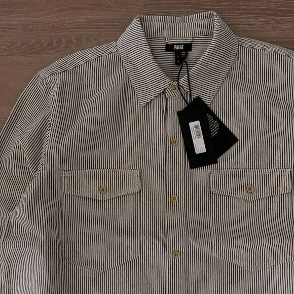 NWT Paige Denim Men's Renzi Denim Shirt Jacket - Picture 2 of 4